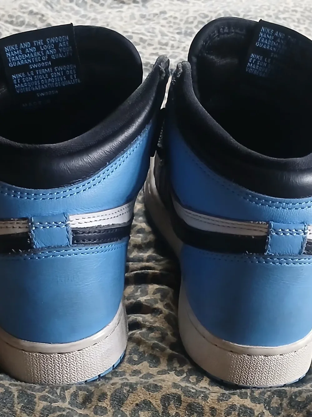 Jordan Kids High-Top Sneakers in Black, White & Light Blue
